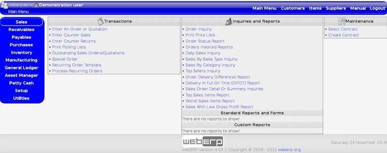 Download web tool or web app webERP Accounting  Business Management