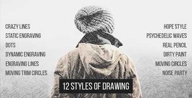 Free download 12 Styles Of Drawing video and edit with RedcoolMedia movie maker MovieStudio video editor online and AudioStudio audio editor onlin