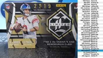 Free download 1 Box of 2019 Panini Limited Football (Random Teams) (Break ID: 25417) video and edit with RedcoolMedia movie maker MovieStudio video editor online and AudioStudio audio editor onlin