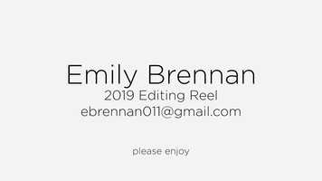 Free download 2019 Editing Reel | Emily Brennan video and edit with RedcoolMedia movie maker MovieStudio video editor online and AudioStudio audio editor onlin