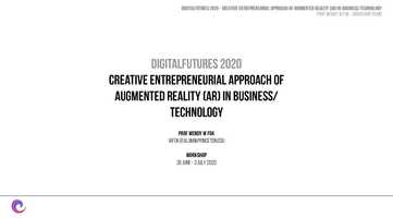 Free download 2020 - Creative Entrepreneurial Approach of Augmented Reality (AR) in Business/Technology - Workshop Demo  Student Work video and edit with RedcoolMedia movie maker MovieStudio video editor online and AudioStudio audio editor onlin