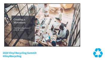 Free download 2020 Vinyl Recycling Summit Keynote video and edit with RedcoolMedia movie maker MovieStudio video editor online and AudioStudio audio editor onlin