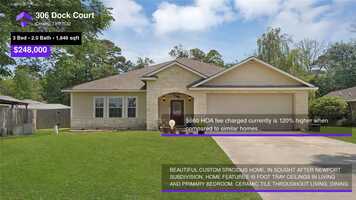 Free download $248,000 Single-Family Home for sale - 306 Dock Court, Crosby, TX - 77532 video and edit with RedcoolMedia movie maker MovieStudio video editor online and AudioStudio audio editor onlin