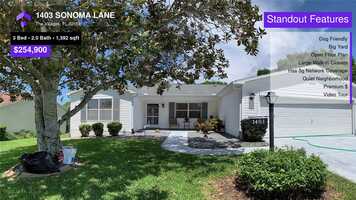 Free download $254,900 Single-Family Home for sale - 1403 SONOMA LANE, The Villages, FL - 32159 video and edit with RedcoolMedia movie maker MovieStudio video editor online and AudioStudio audio editor onlin