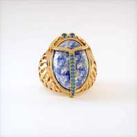 Free download 2 EGYPTIAN 5741 Khepri Ring Lapis Lazuli Vermeil Anim video and edit with RedcoolMedia movie maker MovieStudio video editor online and AudioStudio audio editor onlin