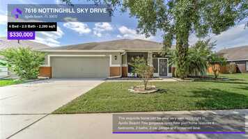 Free download $330,000 Single-Family Home for sale - 7616 NOTTINGHILL SKY DRIVE, Apollo Beach, FL - 33572 video and edit with RedcoolMedia movie maker MovieStudio video editor online and AudioStudio audio editor onlin