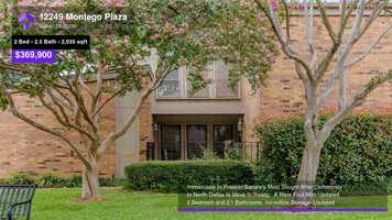 Free download $369,900 Townhouse for sale - 12249 Montego Plaza, Dallas, TX - 75230 video and edit with RedcoolMedia movie maker MovieStudio video editor online and AudioStudio audio editor onlin