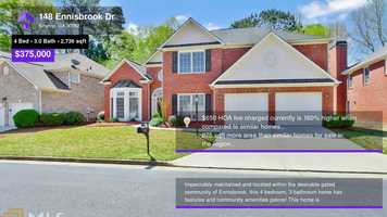 Free download $375,000 Single-Family Home for sale - 148 Ennisbrook Dr, Smyrna, GA - 30082 video and edit with RedcoolMedia movie maker MovieStudio video editor online and AudioStudio audio editor onlin