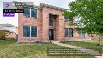 Free download $399,990 Single-Family Home for sale - 1977 Newport Drive, Lancaster, TX - 75146 video and edit with RedcoolMedia movie maker MovieStudio video editor online and AudioStudio audio editor onlin