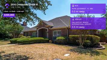 Free download $499,900 Single-Family Home for sale - 2416 Creekside Circle N, Irving, TX - 75063 video and edit with RedcoolMedia movie maker MovieStudio video editor online and AudioStudio audio editor onlin