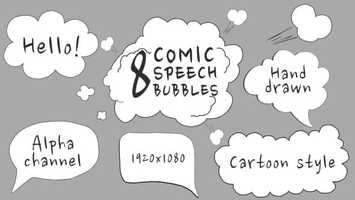Free download 8 Comic Speech Bubbles | Motion Graphics - Videohive template video and edit with RedcoolMedia movie maker MovieStudio video editor online and AudioStudio audio editor onlin