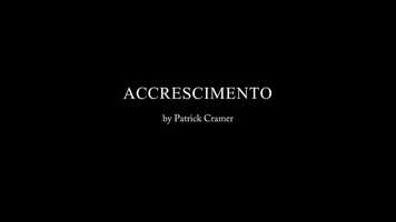 Free download ACCRESCIMENTO video and edit with RedcoolMedia movie maker MovieStudio video editor online and AudioStudio audio editor onlin