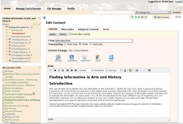 Download web tool or web app AContent