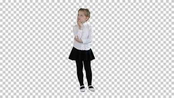 Free download A Curious Little Girl Stands and Thinks, Alpha Channel | Stock Footage - Videohive video and edit with RedcoolMedia movie maker MovieStudio video editor online and AudioStudio audio editor onlin