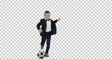 Free download A cute boy in formal suit hitting a ball, Alpha Channel | Stock Footage - Envato elements video and edit with RedcoolMedia movie maker MovieStudio video editor online and AudioStudio audio editor onlin