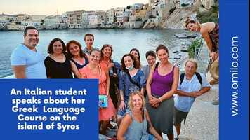 Free download A happy Italian student, learning Greek in Greece at Omilo video and edit with RedcoolMedia movie maker MovieStudio video editor online and AudioStudio audio editor onlin