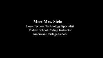 Free download AHS Teacher Spotlight: Lower School Technology Specialist and Middle School Coding Instructor Mrs. Stein video and edit with RedcoolMedia movie maker MovieStudio video editor online and AudioStudio audio editor onlin