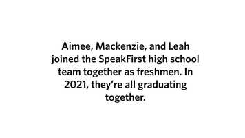 Free download Aimee, Leah, and Mackenzie: SpeakFirst Seniors of 2021 video and edit with RedcoolMedia movie maker MovieStudio video editor online and AudioStudio audio editor onlin