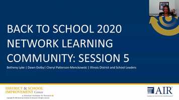 Free download AIR Back to School Network Learning Community Session 5 video and edit with RedcoolMedia movie maker MovieStudio video editor online and AudioStudio audio editor onlin