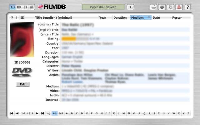 Download web tool or web app AJAX-FilmDB