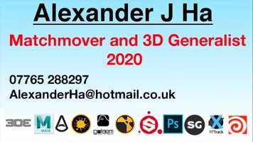 Free download Alexander Ha Matchmove/3D Generalist 2020 Showreel video and edit with RedcoolMedia movie maker MovieStudio video editor online and AudioStudio audio editor onlin