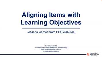 Free download Aligning Items with Learning Objectives video and edit with RedcoolMedia movie maker MovieStudio video editor online and AudioStudio audio editor onlin