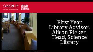 Free download Alison Ricker, Head of the Science Library video and edit with RedcoolMedia movie maker MovieStudio video editor online and AudioStudio audio editor onlin