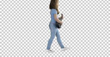 Free download A Little Girl Walking with Ukulele in Hands, Alpha Channel | Stock Footage - Envato elements video and edit with RedcoolMedia movie maker MovieStudio video editor online and AudioStudio audio editor onlin
