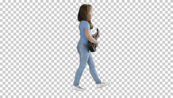 Free download A Little Girl Walking with Ukulele in Hands, Alpha Channel | Stock Footage - Videohive video and edit with RedcoolMedia movie maker MovieStudio video editor online and AudioStudio audio editor onlin