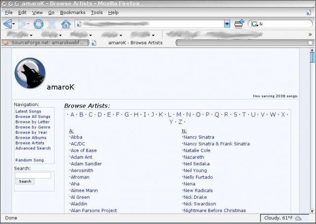 Download web tool or web app amaroK Web Frontend Download web tool or web app amaroK Web Frontend