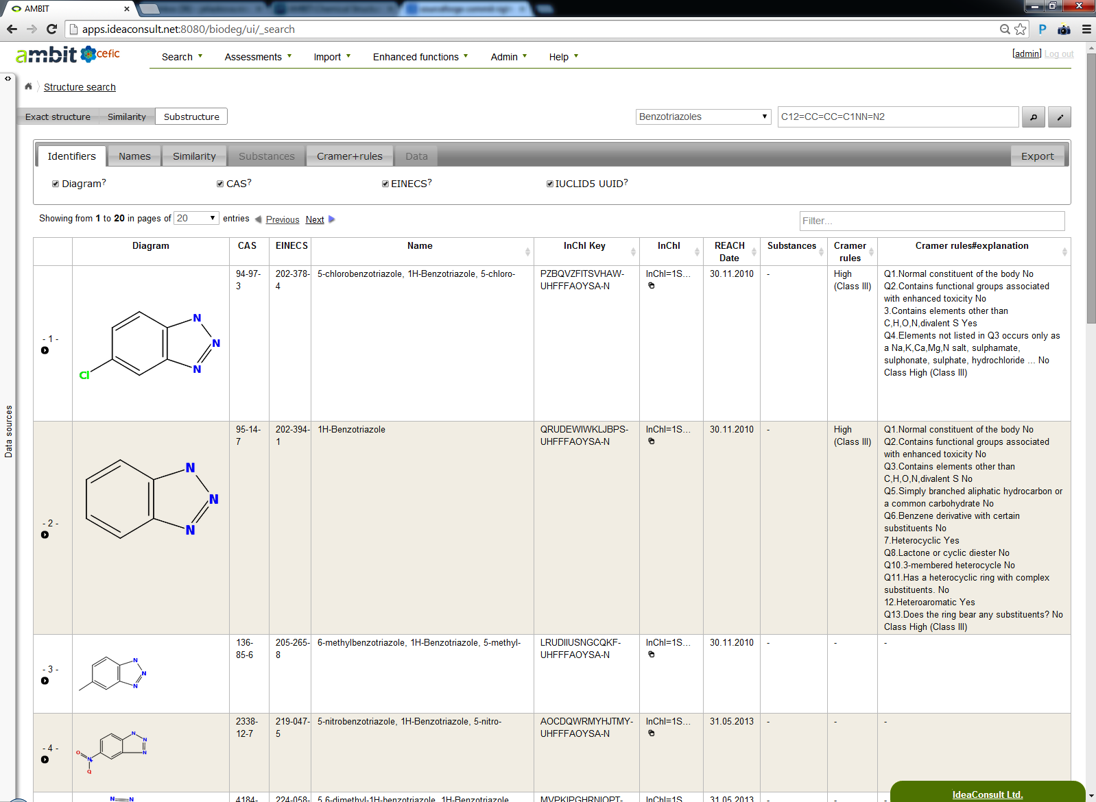 Download web tool or web app AMBIT:Chemical Structure DBWeb Service 