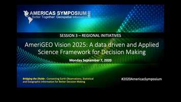 Free download AmeriGEO Vision 2025: A data driven and Applied Science Framework for Decision Making video and edit with RedcoolMedia movie maker MovieStudio video editor online and AudioStudio audio editor onlin
