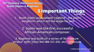 Free download AmPopMusic: 3 Important Things - 19th - Importance of Scott Joplin  Ragtime video and edit with RedcoolMedia movie maker MovieStudio video editor online and AudioStudio audio editor onlin