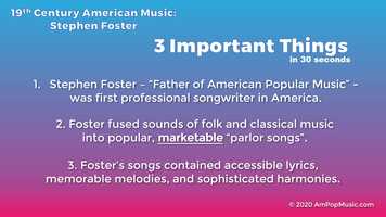 Free download AmPopMusic: 3 Important Things - 19th - Stephen Foster video and edit with RedcoolMedia movie maker MovieStudio video editor online and AudioStudio audio editor onlin