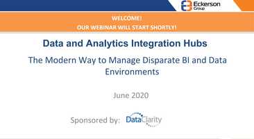 Free download Analytics and Data Integration Hubs Webinar video and edit with RedcoolMedia movie maker MovieStudio video editor online and AudioStudio audio editor onlin