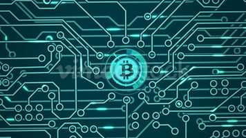 Free download Animation of a blue printed circuit board with data transfer going to bitcoin sign Concept of cryptocurrency, business, finance video and edit with RedcoolMedia movie maker MovieStudio video editor online and AudioStudio audio editor onlin
