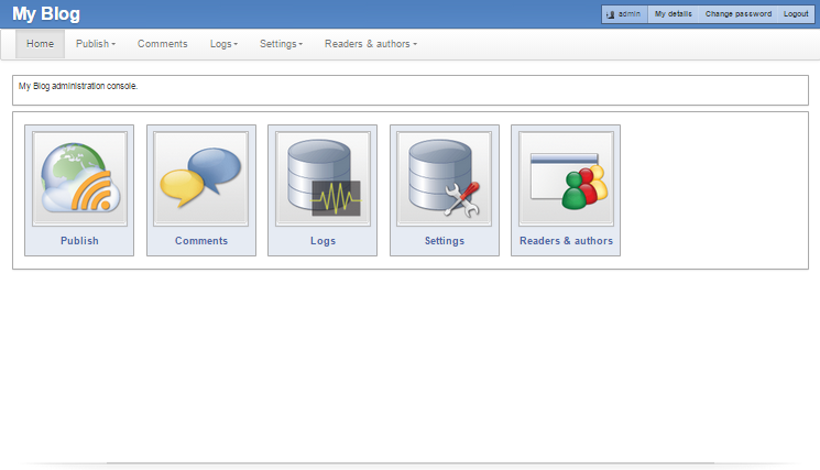 Download web tool or web app APEX Blogging Platform