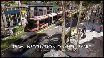Free download Architectural Visualization for TRAM INSTALLATION ON BOULEVARD, Confidential Location, France video and edit with RedcoolMedia movie maker MovieStudio video editor online and AudioStudio audio editor onlin