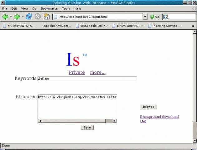 Download web tool or web app Associative Indexing Service