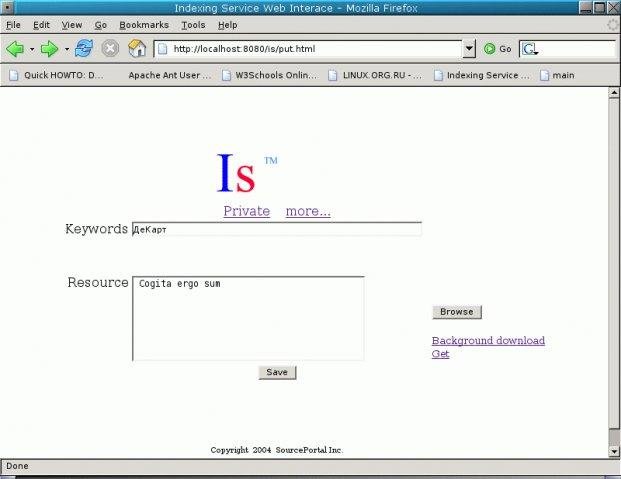 Download web tool or web app Associative Indexing Service