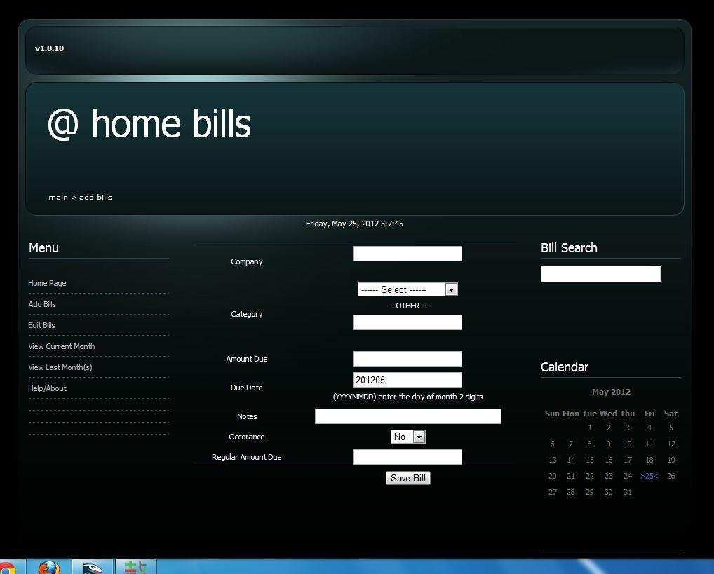 Download web tool or web app AtHomeBills