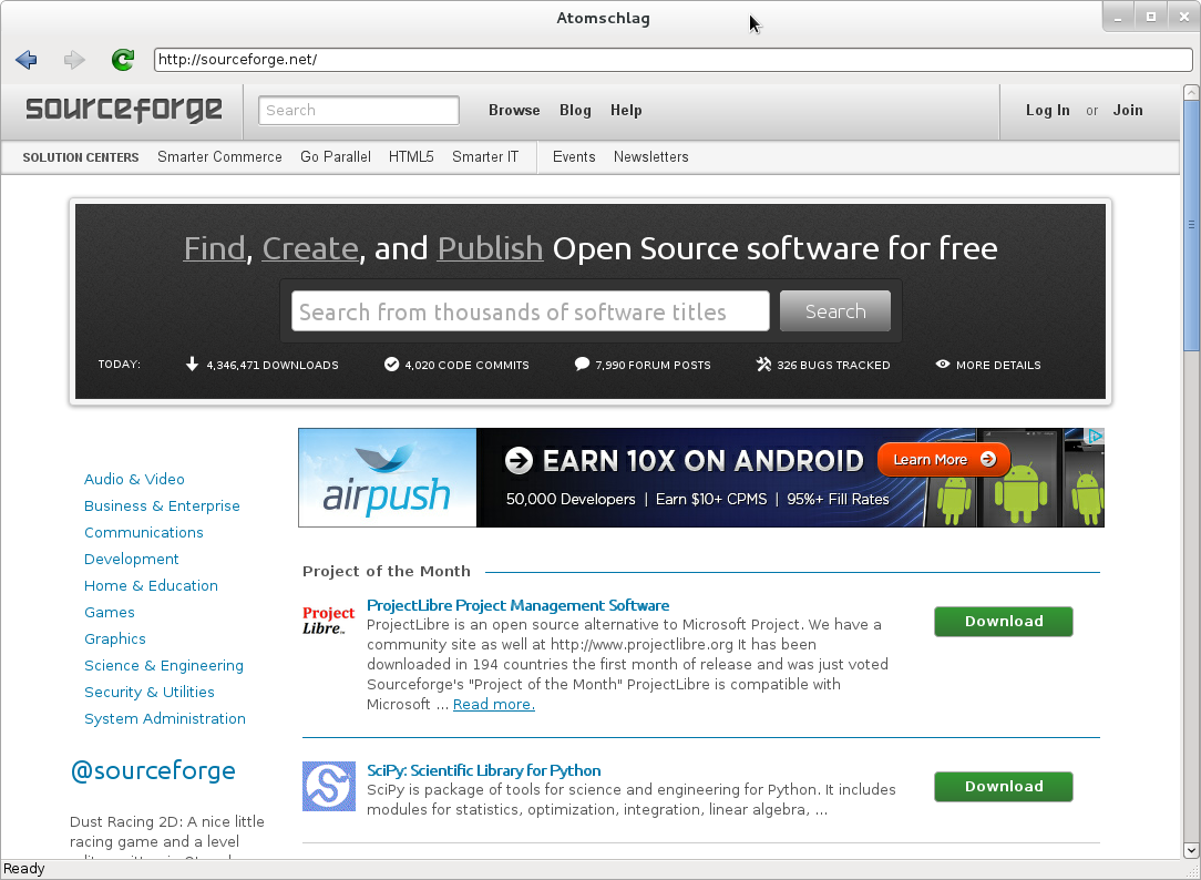 Download web tool or web app Atomschlag