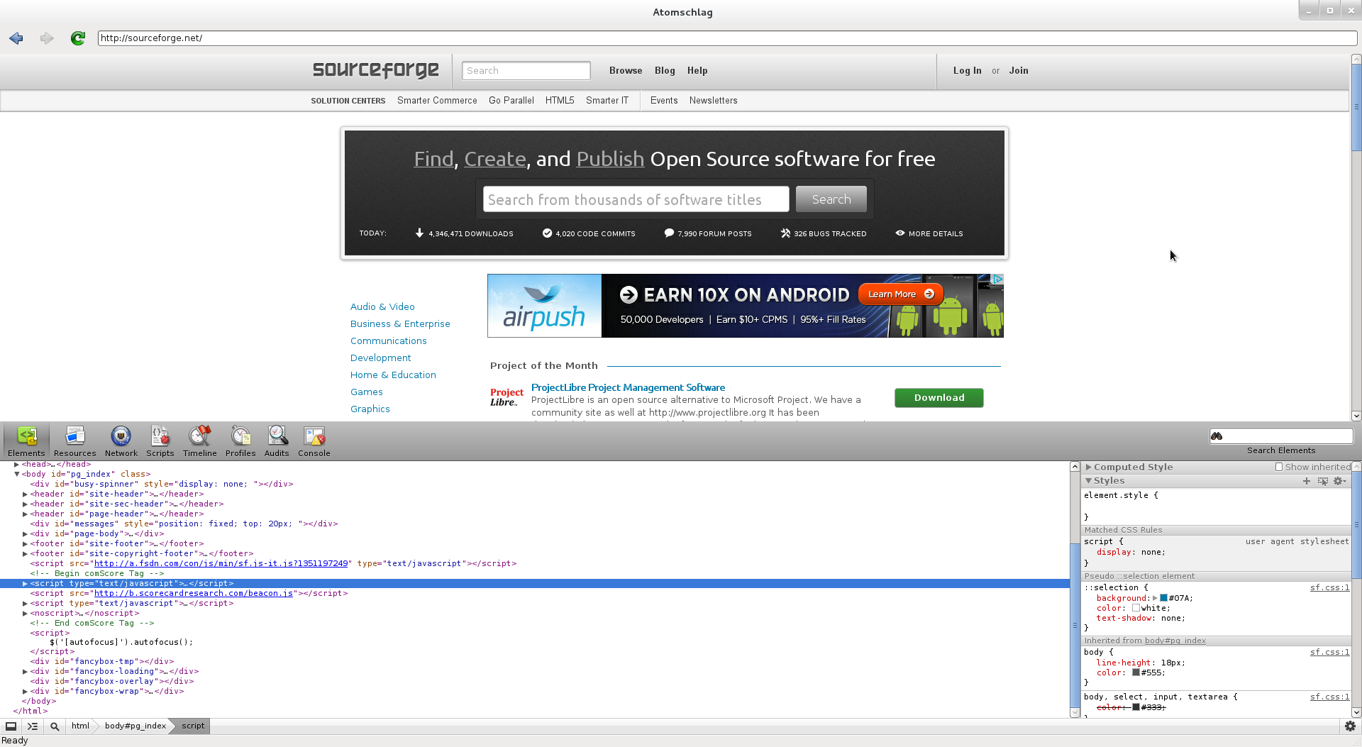 Download web tool or web app Atomschlag