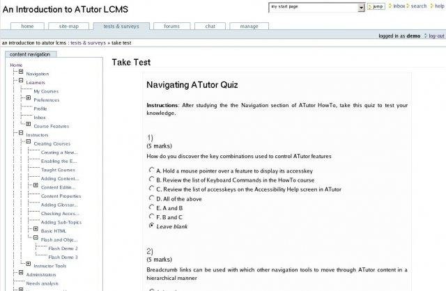 Download web tool or web app ATutor (Learning Management System) Download web tool or web app ATutor (Learning Management System)