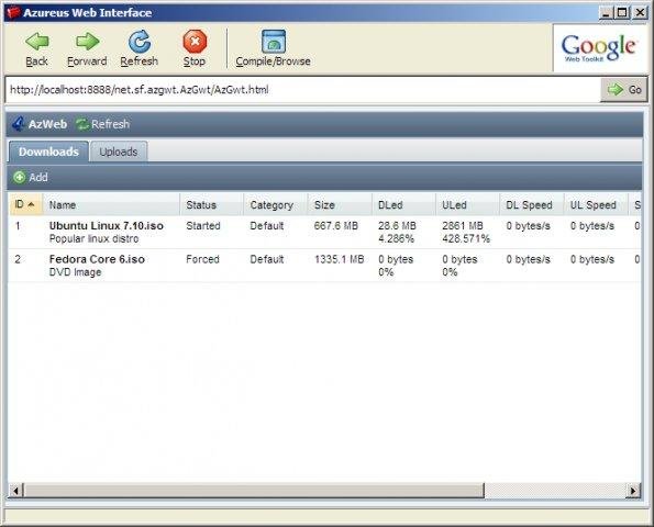 Download web tool or web app Azureus GWT Interface Download web tool or web app Azureus GWT Interface