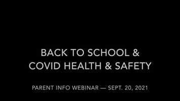 Free download Back-to-School and COVID Health  Safety: Parent Info Session Sept. 2021 video and edit with RedcoolMedia movie maker MovieStudio video editor online and AudioStudio audio editor onlin