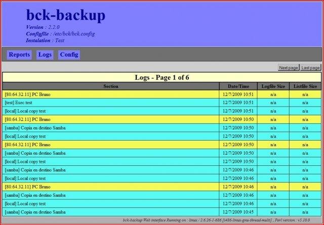 Download web tool or web app bck-backup