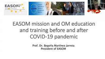 Free download Begoa Martnez-Jarreta: EASOMs mission and OM education and training before and after COVID-19 pandemic video and edit with RedcoolMedia movie maker MovieStudio video editor online and AudioStudio audio editor onlin