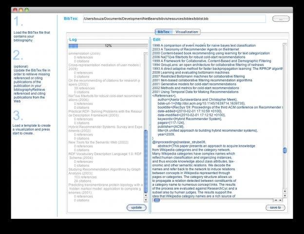 Download web tool or web app BibVis