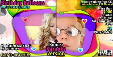 Free download Birthdays Balloons | After Effects Project Files - Videohive template video and edit with RedcoolMedia movie maker MovieStudio video editor online and AudioStudio audio editor onlin